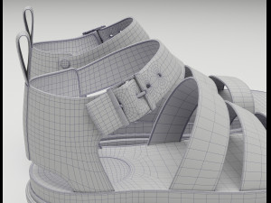 Strap Sandals Dr Martens Black Model 3D