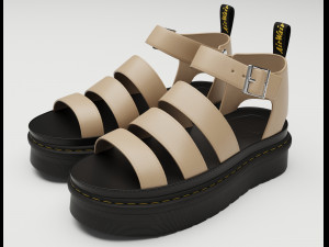 Strap Sandals Dr Martens 3Dモデル