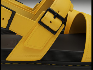 Sandals Dr Martens black yellow 3D Model