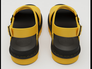 Sandals Dr Martens black yellow 3D Model