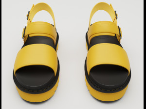 Sandals Dr Martens black yellow 3D Model