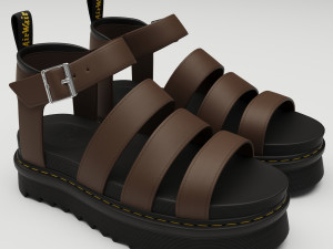 Collection set of sandals Dr Martens 3D 모델