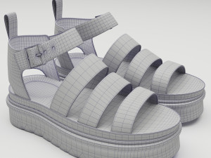 Collection set of sandals Dr Martens 3D 모델