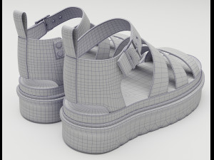 Collection set of sandals Dr Martens 3D 모델