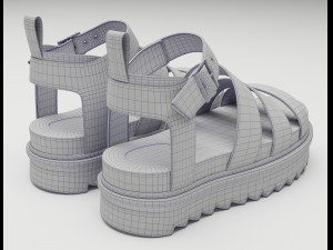 Collection set of sandals Dr Martens 3D 모델