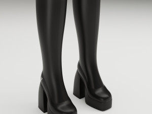 Naked Wolfe Boots Black 3D 모델