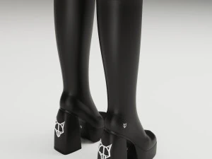 Naked Wolfe Boots Black 3D Model
