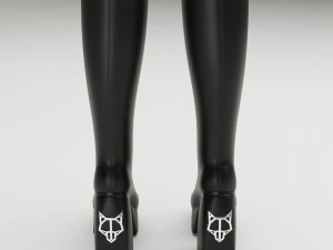 Naked Wolfe Boots Black 3D Model