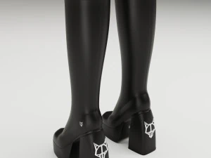 Naked Wolfe Boots Black 3D Model