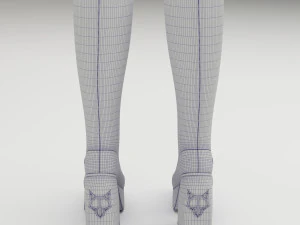 Naked Wolfe Boots Black 3D Model