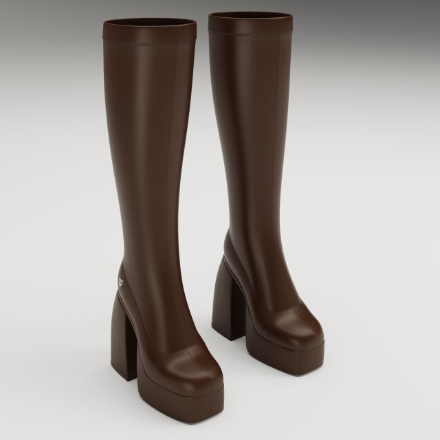 Naked Wolfe Boots Brown Modèle 3D .c4d .max .obj .3ds .fbx .stl .blend