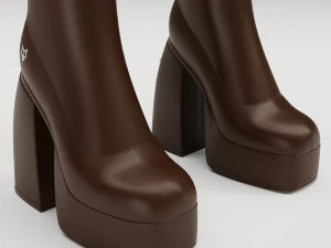 Naked Wolfe Boots Brown 3D Model
