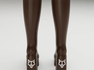 Naked Wolfe Boots Brown 3D Model