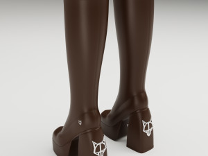 Naked Wolfe Boots Brown Modèle 3D