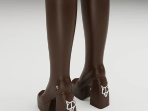 Naked Wolfe Boots Brown 3D Model