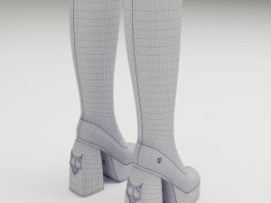 Naked Wolfe Boots Brown 3D Model