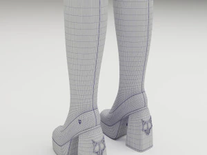 Naked Wolfe Boots Brown 3D Model