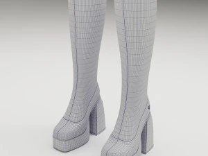 Naked Wolfe Boots Brown 3D Model