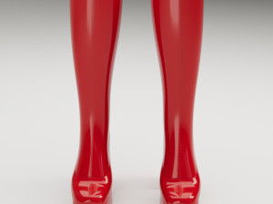 Naked Wolfe Patent Red Boots 3Dモデル