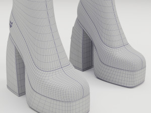 Naked Wolfe Patent Red Boots 3Dモデル