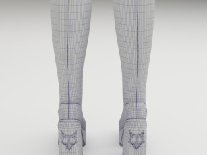 Naked Wolfe Patent Red Boots 3Dモデル