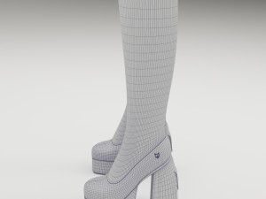 Naked Wolfe Patent Red Boots 3Dモデル