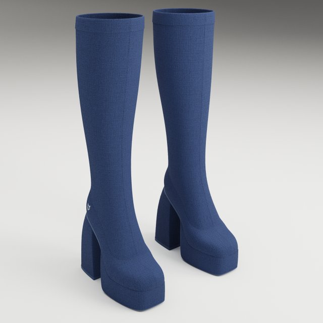 Naked Wolfe cloth Boots 3D Model .c4d .max .obj .3ds .fbx .stl .blend 