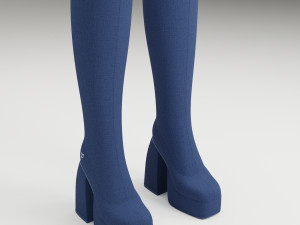Naked Wolfe cloth Boots 3D 모델