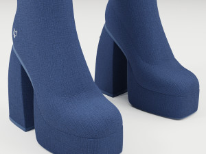 Naked Wolfe cloth Boots 3D Model
