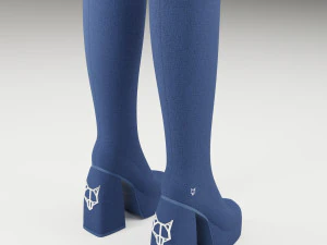 Naked Wolfe cloth Boots 3D Model