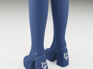 Naked Wolfe cloth Boots 3D Model