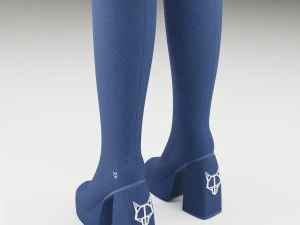 Naked Wolfe cloth Boots 3D Model