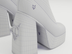 Naked Wolfe cloth Boots 3D Model