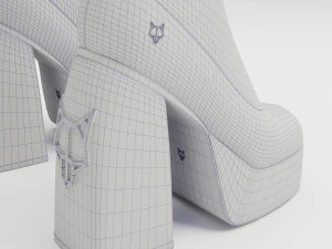 Naked Wolfe cloth Boots 3D Model