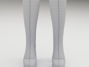 Naked Wolfe cloth Boots 3D Model