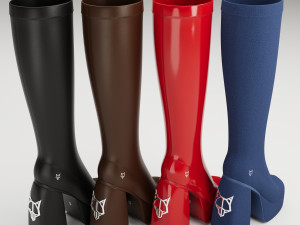 Collection set Naked Wolfe Boots 3D Model