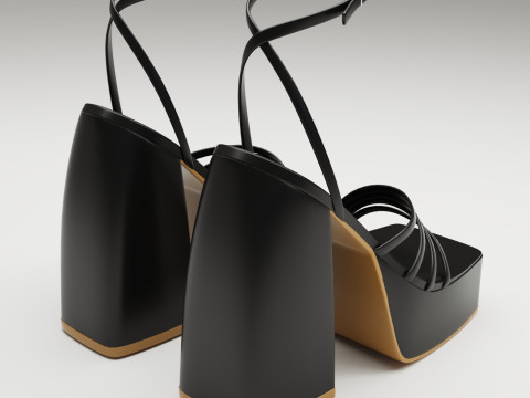 Heels prettylittlething Black Modello 3D
