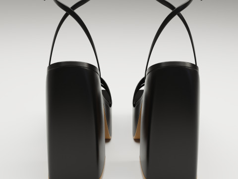 Heels prettylittlething Black Modello 3D