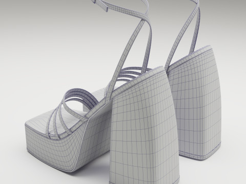 Heels prettylittlething Black Modello 3D