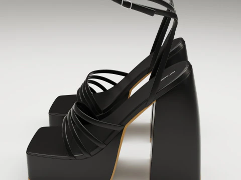 Heels prettylittlething Black 3D Model