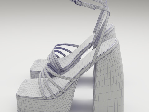 Heels prettylittlething Black Modello 3D
