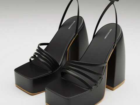 Heels prettylittlething Black 3D Model