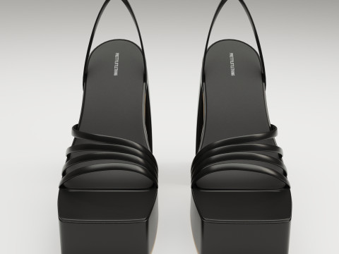 Heels prettylittlething Black Modello 3D