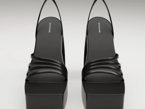 Heels prettylittlething Black 3D Model