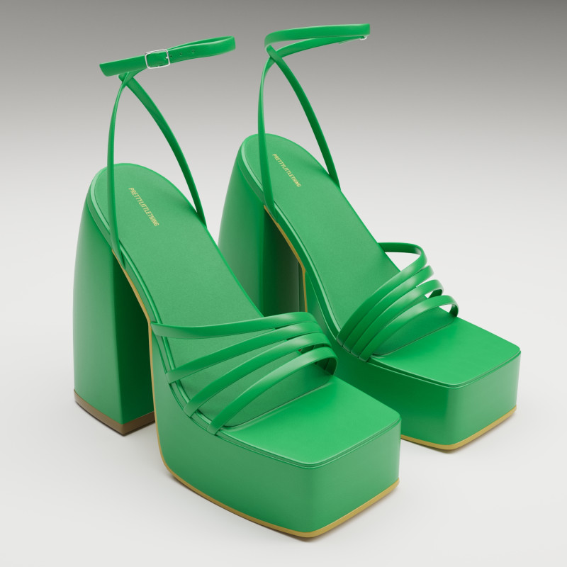 Heels prettylittlething Green Modelo 3D .c4d .max .obj .3ds .fbx .stl .blend 