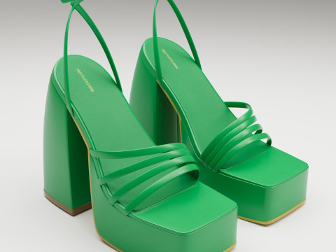 Heels prettylittlething Green 3D Model