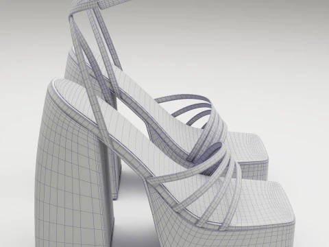 Heels prettylittlething Green 3D Model