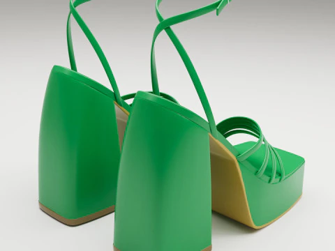 Heels prettylittlething Green 3D Model