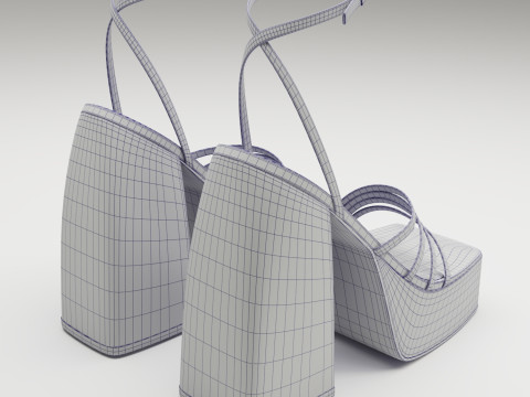 Heels prettylittlething Green Modelo 3D