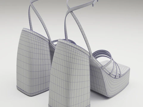Heels prettylittlething Green 3D Model